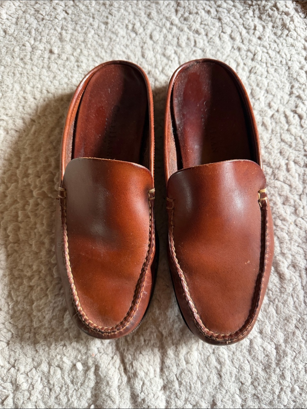 Cole Haan Women's Leather Penny Loafers in Chestnut Brown